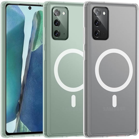 Magnetic Case for Samsung Galaxy Note 20, Translucent Matte Anti-Fingerprint,Compatible with MagSafe,Slim Fit Shockproof Protective Phone Case for Galaxy Note 20 Case (Transparent White)