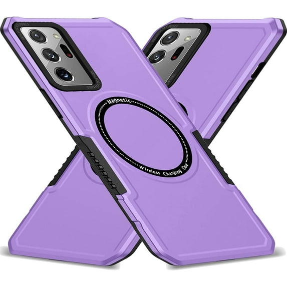 Magnetic Case for Samsung Galaxy Note 20 Ultra (Not Note 20) Compatible with Magsafe, Military-Grade Shockproof Case with Built-in Magnet Circle for Samsung Galaxy Note 20 Ultra, MS Purple