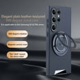 thumbnail image 1 of Magnetic Case for Samsung Galaxy S20 Ultra [Compatible with MagSafe] [Sturdy & Versatile Stand] Ring Holder Military-Grade Drop Protection Anti-Scratch PU Leather Back Thin Phone Cover,Black, 1 of 10