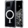 thumbnail image 1 of Magnetic Case for Samsung Galaxy S20 Ultra Case [Military-Grade Drop Protection] Shockproof [Anti Yellow] Case Compatible with MagSafe Transparent/Clear Hard Back Case Magnetic, Transparent, 1 of 5