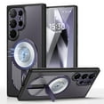 thumbnail image 1 of Magnetic Case for Samsung Galaxy S22 Ultra with Hidden Kickstand, [Mag-Safe Charging] [Military-Grade Drop Protection] Rugged Heat Dissipation Frosted Back Phone Case for Galaxy S22 Ultra, Purple, 1 of 11