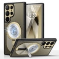 thumbnail image 1 of Magnetic Case for Samsung Galaxy S22 Ultra with Hidden Kickstand, [Mag-Safe Charging] [Military-Grade Drop Protection] Rugged Heat Dissipation Frosted Back Phone Case for Galaxy S22 Ultra, Gold, 1 of 11