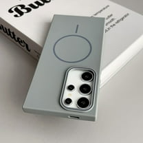 Magnetic Case for Samsung Galaxy S22 Ultra Phone Case Wireless Charging, Silicone Slim Shockproof Microfiber Lining Anti-Scratch Phone Cover for Samsung Galaxy S22 Ultra, Gray