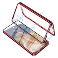 thumbnail image 1 of Magnetic Case for Samsung Galaxy S22 Ultra, TECH CIRCLE Double Sided Clear Tempered Glass Phone Case Magnetic Adsorption Full Protective Support Wireless Charger Case for Galaxy S22 Ultra,Red, 1 of 5