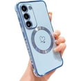 thumbnail image 1 of Magnetic Case for Samsung Galaxy S23, Compatible with MagSafe, S23 Wireless Charging Case Cute for Women Shockproof Full Lens Protection TPU Soft Galaxy S23 Heart Cases 6.1” (Blue), 1 of 10