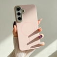 thumbnail image 1 of Magnetic Case for Samsung Galaxy S23 FE Compatible with Mag-Safe, Military Grade Drop Protection Rugged PC Matte Frosted Shockproof Slim Phone Cover Case for Samsung Galaxy S23 FE, Pink, 1 of 9