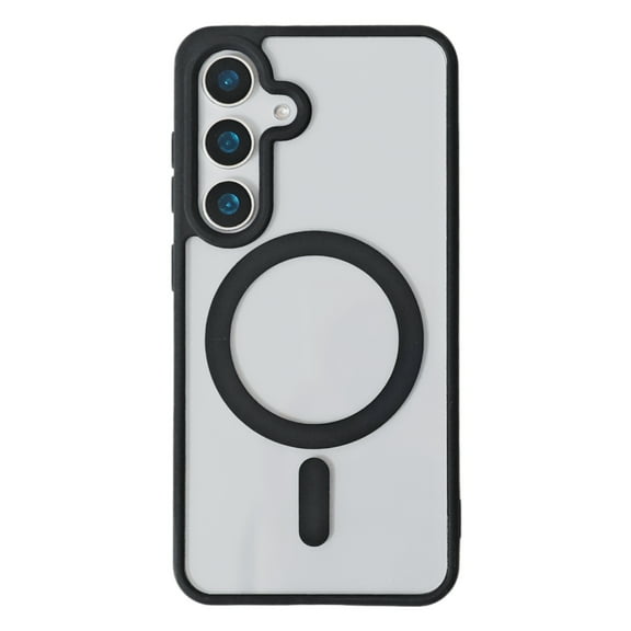 Magnetic Case for Samsung Galaxy S23 FE Compatible with MagSafe Wireless Charging, [Slim & Lightweight] Shockproof TPU Bumper Clear Matte Rugged Acrylic Back Case for Women Men, Black