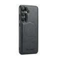 thumbnail image 1 of Magnetic Case for Samsung Galaxy S23 Plus, Compatible with Magsafe & Car Mount Premium PU Leather Slim Fit Bumper Rugged Shockproof Protective Phone Case for Women Men, Black, 1 of 7