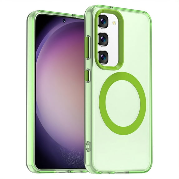 Magnetic Case for Samsung Galaxy S23 Plus, Slim Fit Anti-Scratch Compatible with Magsafe Not-Yellowing Shockproof Anti-Scratch Bumper Rugged Protective Phone Case for Samsung Galaxy S23 Plus, Green