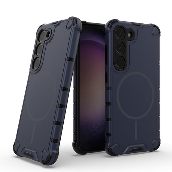 Magnetic Case for Samsung Galaxy S23 Plus [Support Wireless Charging] [Military Grade Drop Protection] Enhanced Corners Shockproof Solid Color Cover for Samsung Galaxy S23 Plus 6.6 inch, Darkblue