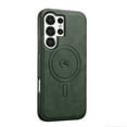 thumbnail image 1 of Magnetic Case for Samsung Galaxy S23 Ultra Business Classic PU Leather Slim Soft Bumper Anti-Fingerprint Shockproof Protective Compatible with Magsafe Phone Cover For Samsung Galaxy S23 Ultra,Green, 1 of 5