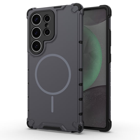 Magnetic Case for Samsung Galaxy S23 Ultra [Compatible with Mag-Safe] [Military Grade Drop Protection] Enhanced Corners Shockproof Solid Color Cover for Samsung Galaxy S23 Ultra 6.8 inch, Gray