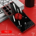 thumbnail image 1 of Magnetic Case for Samsung Galaxy S23 Ultra, Electroplated Frame Clear Rotate Ring Holder Kickstand Slim Thin Fit Cover Support Car Mount All-Inclusive Lens Protection Anti-Yellowing Case,Red, 1 of 10