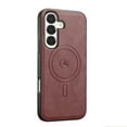 thumbnail image 1 of Magnetic Case for Samsung Galaxy S24 Luxury Premium PU Leather [Compatible with MagSafe] Shockproof Slim Anti-Scratch Dust-Proof Lightweight Phone Cover For Samsung Galaxy S24,Winered, 1 of 5