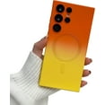 thumbnail image 1 of Magnetic Case for Samsung Galaxy S24 Plus Case [Compatible with MagSafe] Camera Protector & Luxury Gradient Ultra Slim Soft Silicone Shockproof Case for Women Men, Orange&Yellow, 1 of 8