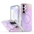 thumbnail image 1 of Magnetic Case for Samsung Galaxy S24 Plus, Luxury Camera Cover Bracket Anti-Yellowing Anti-Scratch Lightweight Ultra Slim Colorful Elegant Drop Protective Wireless Charging Phone Cover, Purple, 1 of 8
