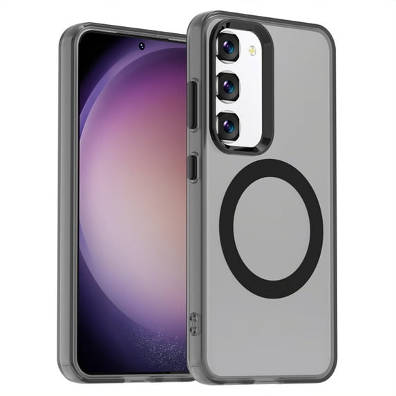 Magnetic Case for Samsung Galaxy S24+ Plus, Slim Fit Anti-Scratch Compatible with Magsafe Not-Yellowing Shockproof Anti-Scratch Bumper Rugged Protective Phone Case for Samsung Galaxy S24+, Black