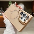 thumbnail image 1 of Magnetic Case for Samsung Galaxy S25, Compatible with Magsafe Camera Kickstand Matte Translucent Hybrid Rugged Shockproof Back Cover for Samsung Galaxy S25, Desertgold, 1 of 6