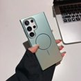 thumbnail image 1 of Magnetic Case For Samsung Galaxy S25,Military Grade Protection,Compatible with Magsafe,Matte Luxury Metallic Luster Design,Shockproof Anti-fall Rugged Hard PC Phone Case,Cyan, 1 of 6