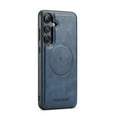 thumbnail image 1 of Magnetic Case for Samsung Galaxy S25+ Plus, Compatible with Magsafe & Car Mount Premium PU Leather Slim Fit Bumper Rugged Shockproof Protective Phone Case for Women Men, Blue, 1 of 7