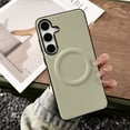 thumbnail image 1 of Magnetic Case for Samsung Galaxy S25+ Plus, Compatible with Magsafe TPU PU Leather Back Cover Slim Fit Drop Protection Shockproof Case Cover for Women Men, Cyan, 1 of 7