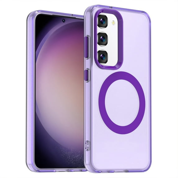 Magnetic Case for Samsung Galaxy S25+, Slim Fit Anti-Scratch Compatible with Magsafe Not-Yellowing Shockproof Anti-Scratch Bumper Rugged Protective Phone Case for Samsung Galaxy S25+ Plus, Purple