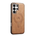 thumbnail image 1 of Magnetic Case for Samsung Galaxy S25 Ultra Business Classic PU Leather Slim Soft Bumper Anti-Fingerprint Shockproof Protective Compatible with Magsafe Phone Cover For Samsung Galaxy S25 Ultra,Brown, 1 of 5
