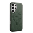 thumbnail image 1 of Magnetic Case for Samsung Galaxy S25 Ultra Business Classic PU Leather Slim Soft Bumper Anti-Fingerprint Shockproof Protective Compatible with Magsafe Phone Cover For Samsung Galaxy S25 Ultra,Green, 1 of 5