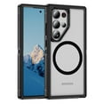 thumbnail image 1 of Magnetic Case for Samsung Galaxy S25 Ultra Clear Compatible with Magsafe, Hybrid Protective Silicone Bumper, Slim Smooth Sleek Matte Frosted Case for Men Women for Samsung Galaxy S25 Ultra,Black+Clear, 1 of 7