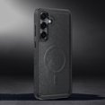 thumbnail image 1 of Magnetic Case For Samsung Galaxy S26 Compatible with MagSafe, Luxury PU Leather Slim Protective Cover Military Grade Protection Anti-Scratch Phone Case Wireless Charging For Women Men, C, 1 of 11