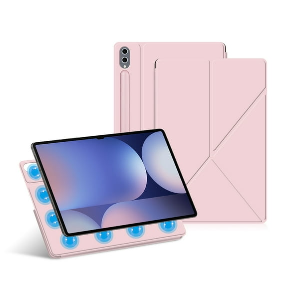 Magnetic Case For Samsung Galaxy Tab S10 12.4" S7 FE / S9 S8 S7 11 inch / S10 S9 S8 Ultra 14.6"/ S9 S8 Plus 12.4" / S9 FE 10.9" with S-Pen Holder Lightweight and Slim Stand Folio Case Cover