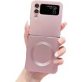 thumbnail image 1 of Magnetic Case for Samsung Galaxy Z Flip 3 Case [Compatible with MagSafe] Camera Protection Soft Silicone Anti-Fingerprint Anti-Scratch Shockproof Case for Women Men, Pink, 1 of 7