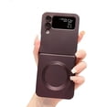 thumbnail image 1 of Magnetic Case for Samsung Galaxy Z Flip 5 Case [Compatible with MagSafe] Camera Protection Soft Silicone Anti-Fingerprint Anti-Scratch Shockproof Case for Women Men, Wine, 1 of 8