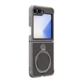 thumbnail image 1 of Magnetic Case for Samsung Galaxy Z Flip 6, All-Inclusive Hinge Protection Carbon Fiber Texture Case with 360 Rotating Metal Ring Bracket Phone Cover for Samsung Galaxy Z Flip 6, Gray, 1 of 7