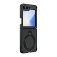 thumbnail image 1 of Magnetic Case for Samsung Galaxy Z Flip 6, All-Inclusive Hinge Protection Carbon Fiber Texture Case with 360 Rotating Metal Ring Bracket Phone Cover for Samsung Galaxy Z Flip 6, Black, 1 of 7