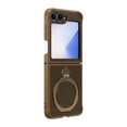 thumbnail image 1 of Magnetic Case for Samsung Galaxy Z Flip 6, All-Inclusive Hinge Protection Carbon Fiber Texture Case with 360 Rotating Metal Ring Bracket Phone Cover for Samsung Galaxy Z Flip 6, Desertgold, 1 of 7