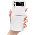 thumbnail image 1 of Magnetic Case for Samsung Galaxy Z Flip 6 Case [Compatible with MagSafe] Camera Protection Soft Silicone Anti-Fingerprint Anti-Scratch Shockproof Case for Women Men, Silver, 1 of 8