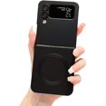 thumbnail image 1 of Magnetic Case for Samsung Galaxy Z Flip 6 Case [Compatible with MagSafe] Camera Protection Soft Silicone Anti-Fingerprint Anti-Scratch Shockproof Case for Women Men, Black, 1 of 8