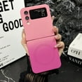 thumbnail image 1 of Magnetic Case for Samsung Galaxy Z Flip 6 Case, [Compatible with Magsafe] [Full Camera Lens Protector] Soft Liquid Silicone Bumper Anti-Drop Protective Shockproof Cover for Z Flip 6, Pink+Rose, 1 of 8