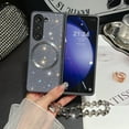 thumbnail image 1 of Magnetic Case for Samsung Galaxy Z Fold 3 Case, Compatible with MagSafe Wireless Charger, Diamond Glitter Sparkly Back Slim Fit Cover with Beads Chain for Samsung Galaxy Z Fold 3, Gray, 1 of 7