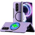 thumbnail image 1 of Magnetic Case for Samsung Galaxy Z Fold 5, [Compatible with MagSafe] Dual Layer Military Grade Drop Shockproof Anti-Scratch [Wireless Charging] Phone Case for Samsung Galaxy Z Fold5 QHMS-Purple, 1 of 10