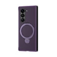 thumbnail image 1 of Magnetic Case for Samsung Galaxy Z Fold 6, All-Inclusive Hinge Protection Carbon Fiber Texture Case with 360 Rotating Metal Ring Bracket Phone Cover for Samsung Galaxy Z Fold 6, Purple, 1 of 4