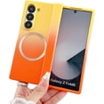 thumbnail image 1 of Magnetic Case for Samsung Galaxy Z Fold 6 Case Hinge Protection & Luxury Gradient Desgin, [Compatible with MagSafe] Full Body Anti-Scratch Slim Soft Rubber Shockproof Case, Yellow&Orange, 1 of 7
