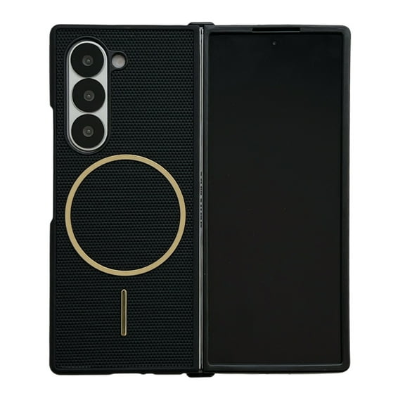 Magnetic Case for Samsung Galaxy Z Fold 7, Hybrid PC + TPU, Compatible with MagSafe, Shockproof Anti-Scratch Anti-Slip Ultra Slim Protective Phone Cover for Samsung Galaxy Z Fold 7, Black