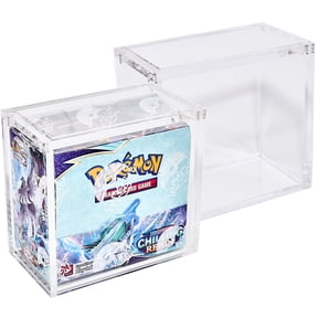 Magnetic Case for Pokemon Booster Box Premium 8mm Thick Acrylic UV Protection