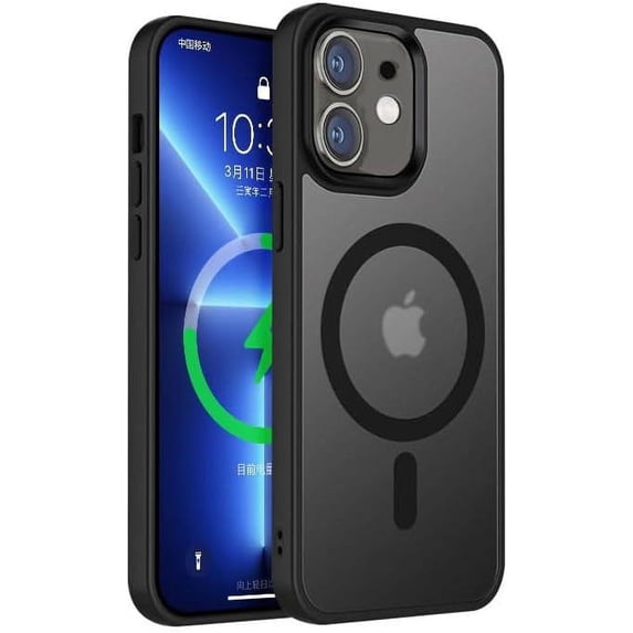 Magnetic Case for iPhone 11 Compatible with MagSafe, Translucent Matte Back Slim Military-Grade Shockproof Phone Cover for iPhone 11
