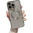 thumbnail image 1 of Magnetic Case for iPhone 11 Pro Case Glitter Translucent Luxury Plating Cute Bling Phone Case for Women Girls,Silver Compatible with MagSafe, 1 of 7