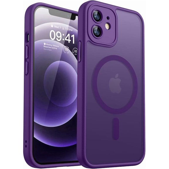 Magnetic Case for iPhone 12 Mini, MagSafe Compatible, Dark Purple