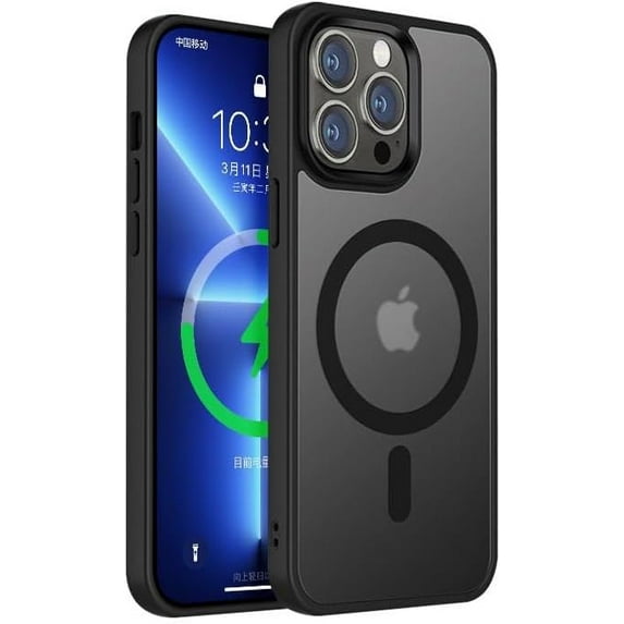 Magnetic Case for iPhone 13 Pro Compatible with MagSafe, Translucent Matte Back Slim Military-Grade Shockproof Phone Cover for iPhone 13 Pro