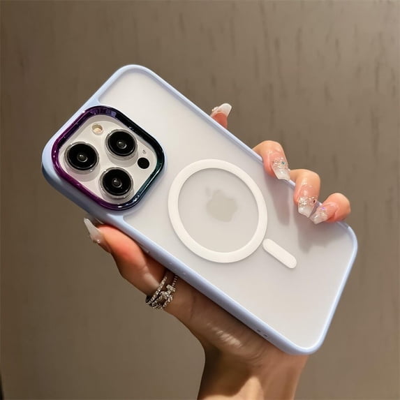 Magnetic Case for iPhone 14 13 12 11 Pro Max 14 Plus Compatible with Magsafe Matte Translucent Hard Cover (Light Purple,for iPhone 14 Plus)